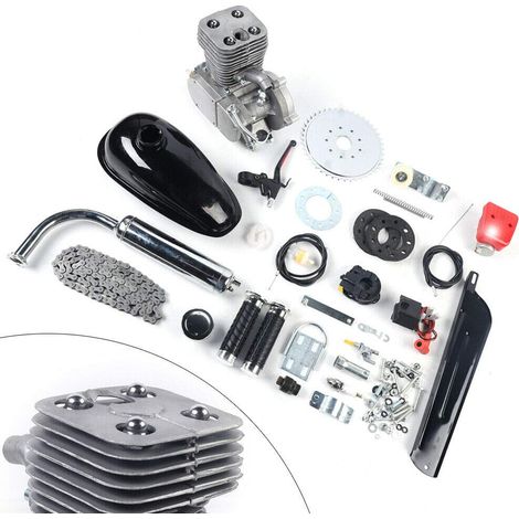 100cc vélo 2 temps moteur essence kit bricolage vélo motorisé monocylindre refroidi par air 3.2kw/5500r/min (1/5)
