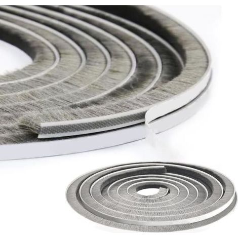 Sliding Door Brush Seal, Adhesive Brush Seal, Self-Adhesive Brush Strip, Soundproof Door Seal (1/4)