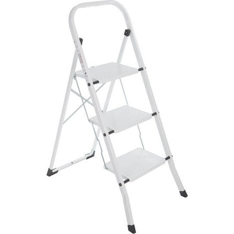 Hailo Tritthocker, 3 Stufen, Weiß HAILO