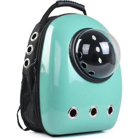 Sac de voyage portable de haute qualité pour chat/chien, style capsule spatiale, respirant, couleur vert pomme - M (1/5)