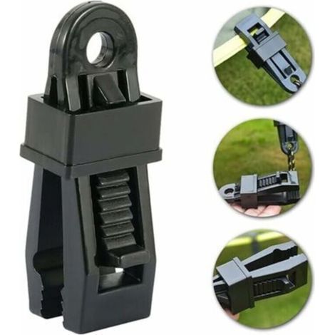 Paquet de 12 Clips de bâche robustes pour auvent de tente extérieure, Clips de tente extérieure pour fixer les bâches, pare-soleil de voiture, piscine (1/4)