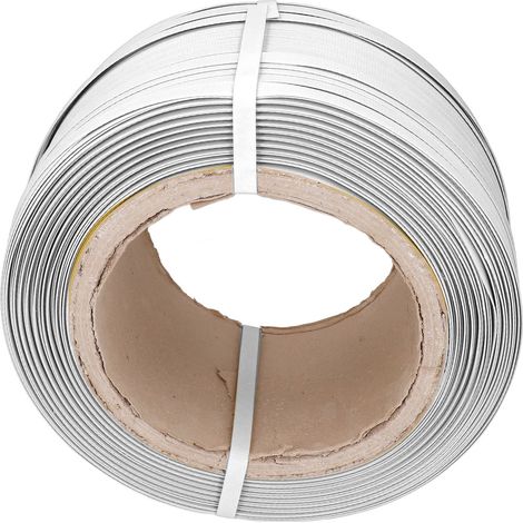 Feuillard d'emballage pour machine, en plastique PP, semi-automatique, 500 mètres, résistance 20 kg, blanc (1/5)