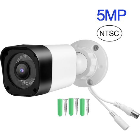 Caméra de surveillance extérieure étanche TVi AHd CVi CVBS analogique IR CUT Bullet 5MP système NTSC (1/5)