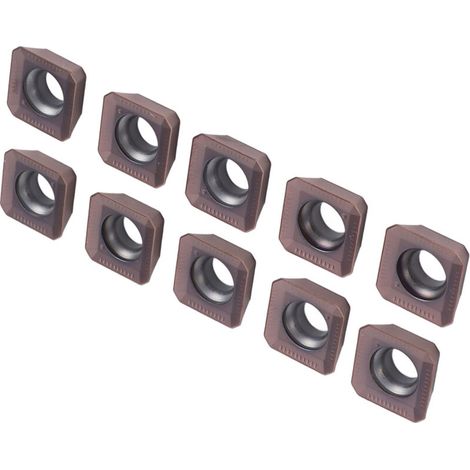 Set di 10 inserti in metallo duro per tornitura CNC, lame per tornio, utensili di finitura con rivestimento SEKT1204 (1/4)