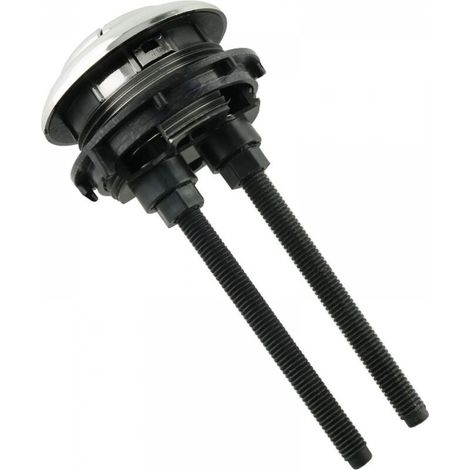 Bouton poussoir de toilette filetage 48 mm tête ronde double chasse économie d'eau effet chromé bouton poussoir de réservoir d'eau (1/4)