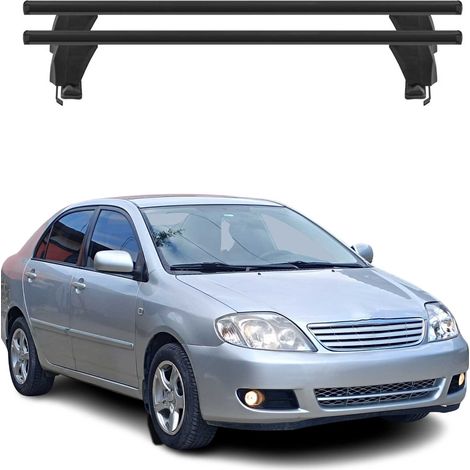 OMAC Dachträger Querträger Alu für Toyota Corolla Limo 2000-2017 – Abschließbar – T-Nut – City-Crash-getestet – Max. 50 kg Schwarz (1/5)