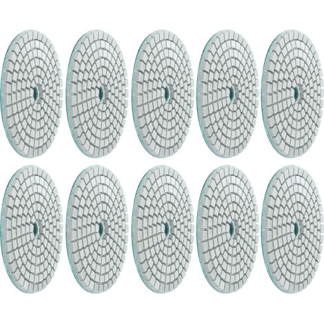 Lot de 10 disques de polissage diamantés à eau de 7,6 cm (3 pouces), grain 2000, pour granit et marbre. (1/5)