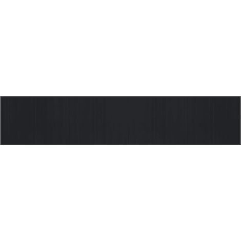 Tapis rectangulaire noir 80x400 cm bambou (1/5)