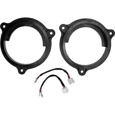 Adattatore per altoparlante nero da 6,5 pollici, anello di montaggio con 2 cablaggi di ricambio per Nissan Murano Sentra 2000-2019, 2 pezzi