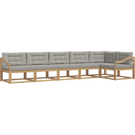 Ensemble de canapés d'extérieur 4 pcs Blanc et gris clair vidaXL (1/5)