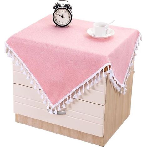 Funda antipolvo para mesita de noche,funda protectora para mesita de noche,funda antipolvo para decoración de muebles (rosa,60120cm) (1/2)