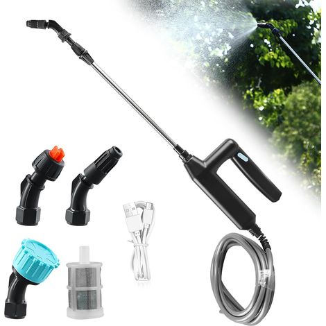 Pulvérisateur électrique pour plantes 7,4 V, 5 M, 3 buses, recharge USB, ABS + acier inoxydable, irrigation (1/5)