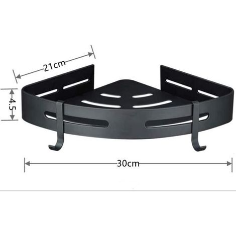 Étagère d\'angle de Douche en Acier inoxydable, Sans Perçage, Pour Rangement Salle de Bains (1/4)
