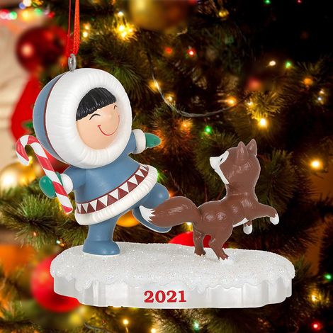 Décoration de Noël Pingouin et Fille en Résine à Faire Soi-même - Ornements Faits Main - Décoration (1/5)
