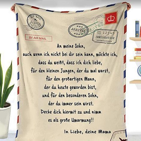 1 Couverture, flanelle douce, motif lettre d'amour, lavable machine, pour lit canapé camping (1/5)