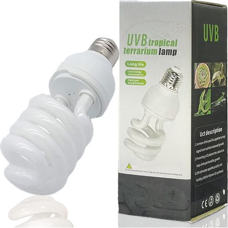 Ampoule UVB 10.0 26W Lampe de Terrarium Tropical pour Reptiles Lézards Tortues et Amphibiens (1/5)