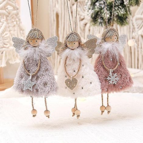 Pendentif poupée de Noël, pendentif ange sapin de Noël, convient aux enfants et aux adultes, cadeaux de Noël. (1/5)