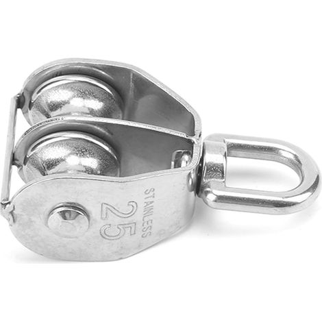Poulie marine de levage à double rouleau rotatif en acier inoxydable 316 pour navires (1/5)