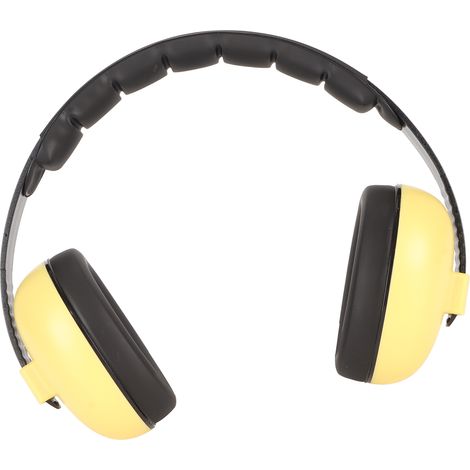 Casque antibruit pour enfants, casque de protection auditive pour bébé, adapté aux matchs de football et aux concerts, jaune. (1/5)