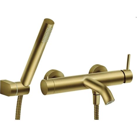Novaservis Ferro Ciriculus - Grifo de bañera con accesorios, oro cepillado BCK11BG (1/2)