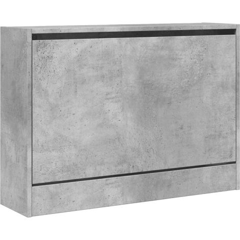 Zapatero mueble para entrada pasillo y salón 80 x 21 x 57 cm madera de ingeniería gris 020021850 (1/5)