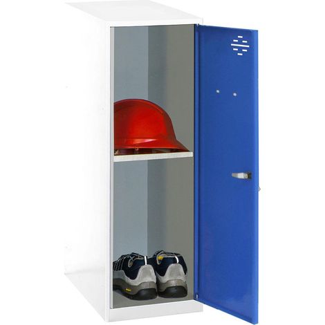 Simonrack Mini armadietto in metallo bianco e blu sicuro