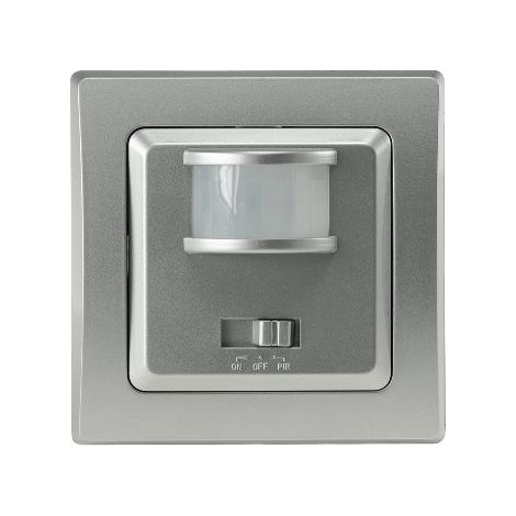 DELPHI Bewegungsmelder 160°, silber LED geeignet, 250V, Unterputz (1/5)