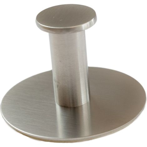 Handtuchhaken Edelstahl Silber 6,5cm Durchmesser, 4,3cm Breite selbstklebender Haken