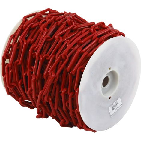 Chaîne Ø 8mm x 37,5m Rouge en bobine - SIGNAL - 1180529 (1/2)