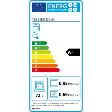 AEG BSS578271M Horno eléctrico acero inoxidable 72 L (1/2)