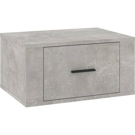 Maison Exclusive - Comodino a Muro Grigio Cemento 50x36x25 cm