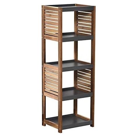 Meuble de Salle de Bain étagère / 5 Niveaux / Hauteur 108 cm en Acacia / MadeInNature.