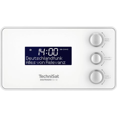 TechniSat DIGITRADIO 50 SE Radio-réveil DAB, DAB+, FM fonction réveil blanc X570552 (1/5)