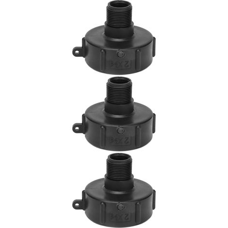 Set mit 3 IBC G3/4 Gewinde-ABS-Anschlüssen, Kunststoff-Ablaufadapter, Ersatzventil, S60-2-Zoll-NPS-Anschluss (1/5)