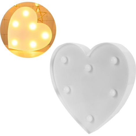 Dekoratives LED-Nachtlicht in Herzform, ideal für einen Heiratsantrag oder eine Party. (1/5)