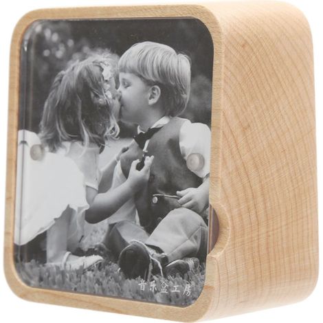 Spieluhr mit Schwerkraftsensor, Holzbilderrahmen, Spieluhr zur Dekoration, Weihnachtsgeschenk (1/5)