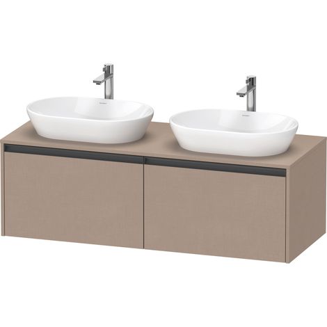 Duravit Ketho.2 Meuble sous-lavabo à colonnes suspendu, découpe