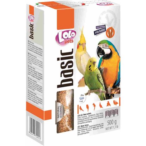 LoLo Pets BASIC Millet RED 500g grano de mijo rojo (1/2)