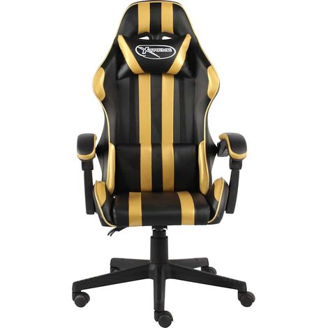 Maison Exclusive - Sedia da Gaming Nero e Oro in Similpelle (1/5)