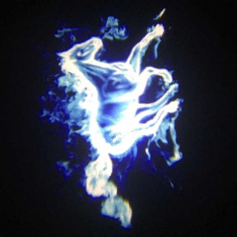 (Blue Horse) Projecteur laser LED universel pour portière de voiture avec logo de bienvenue et éclairage d'ambiance sans fil. Accessoires auto, kit d'éclairage de courtoisie pour véhicule. (1/4)