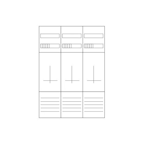 Eaton ZSD-Z37A1333 Zählerfeld, 3-feldrig, komplett ohne Schaltgeräte (1/2)