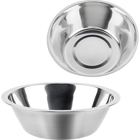 Set aus 2 dicken Edelstahlnäpfen für Hunde, Katzen und andere Haustiere, leicht zu reinigende Wassernäpfe (Durchmesser 14 cm, Höhe 4 cm) (1/5)