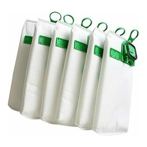 Packung mit 6 hocheffizienten Staubsaugerbeuteln für Vorwerk VK140, VK150, FP140 und Kobold Staubsauger