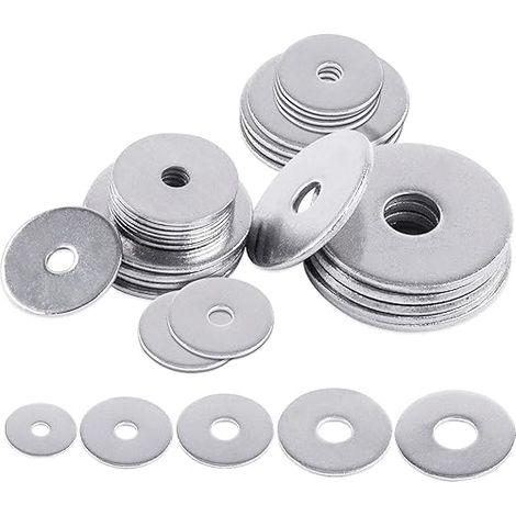 M8 x 25mm Large Fender Washers 304 Stainless Steel Flat Washer Set Screws Hardware Lock (1/2)
