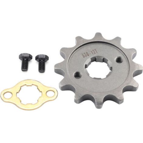 Pignon Avant, Pignon de Moteur Avant 17mm 30mm avec Accessoire de Montage Dent en Alliage D'acier 12T Adapté replacement pour Chaîne 530