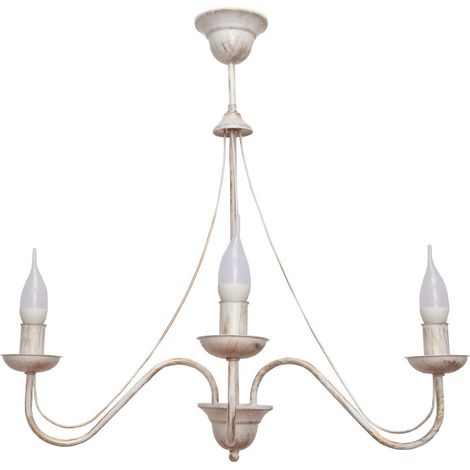 Helam MALBO Plafonnier Suspendu Multi Bras Blanc, Or 60cm
