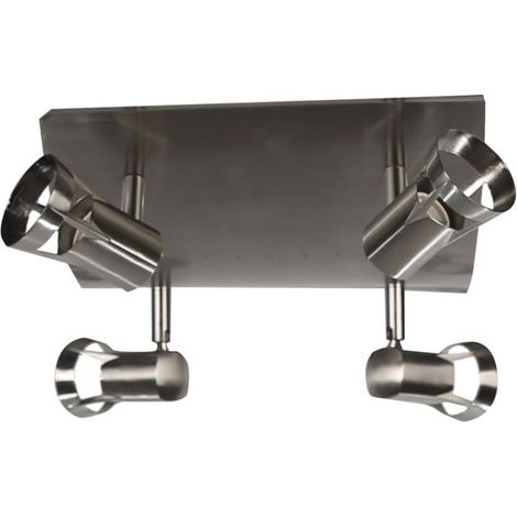 Sulion - Spot de Plafond Orientable à 4 Lumières en Nickel (GU10)
