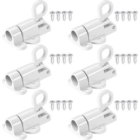 6 Pièces Loquet de Porte Automatique Verrou de Porte Verrouillage Fenêtre avec 24 Vis Verrous Automatiques de Sécurité pour Fenêtre Porte Sécurité Anneau (1/5)