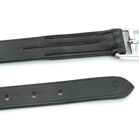 155 cm, Nero: Staffili inglesi in cuoio con New Life con fibbie inox (1/2)