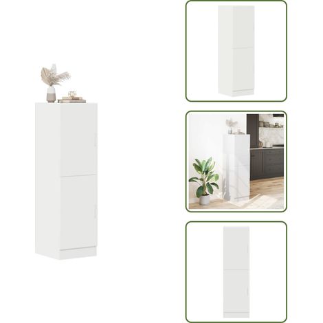 vidaXL Armoire de cuisine blanc 38x41,5x131,5 cm bois d'ingénierie (1/5)